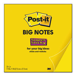 Post-it® Big Notes, Unruled, 30 Yellow 11 x 11 Sheets