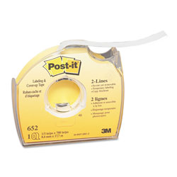 Post-it® Labeling and Cover-Up Tape, Non-Refillable, 1/3" x 700" Roll (MMM652)