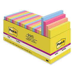 Post-it® Note Pads in Summer Joy Collection Colors, 3 in x 3 in, Summer Joy Collection Colors, 70 Sheets/Pad, 24 Pads/Pack