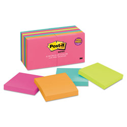 Post-it® Original Pads in Poptimistic Colors, Value Pack, 3" x 3", 100 Sheets/Pad, 14 Pads/Pack (MMM65414AN)