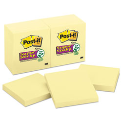 Post-it® Pads in Canary Yellow, 3 in x 3 in, 90 Sheets/Pad, 12 Pads/Pack