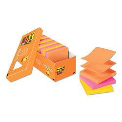 Post-it® Pop-up 3 x 3 Note Refill, 3 in x 3 in, Energy Boost Collection Colors, 90 Sheets/Pad, 18 Pads/Pack