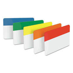 Post-it® Tabs, 1/5-Cut Tabs, Assorted Primary Colors, 2 in Wide, 30/Pack