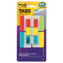 Post-it® Tabs Value Pack, 1/5-Cut and 1/3-Cut Tabs, Assorted Colors, 1 in and 2 in Wide, 114/Pack