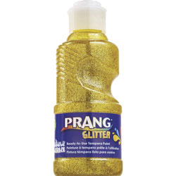 Prang Ready-to-Use Glitter Paint, 8 fl oz, Glitter Yellow