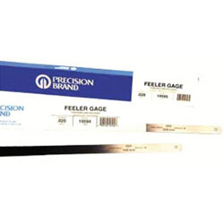 Precision Brand Flat Length Steel Feeler Gauges, 0.001 in, 12 in Length