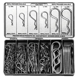 Precision Brand Hitch Pin Clip Assortments, Spring Steel