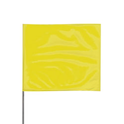 Presco Stake Flags, 2 in x 3 in, 21 in Height, Yellow