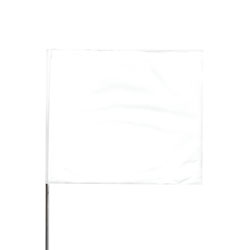 Presco Stake Flags, 4 in x 5 in, 24 in Height, White
