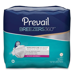 Prevail® Breezers360 Degree Briefs, Ultimate Absorbency, Size 3, 58 in to 70 in Waist, 60/Carton