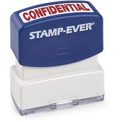 Printy Message Stamp -  inCONFIDENTIAL in - Red