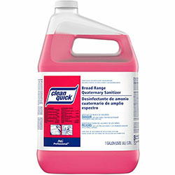 Procter & Gamble Clean Quick Quaternary Sanitizer, Concentrate Liquid, 128 fl oz (4 quart), 3/Carton