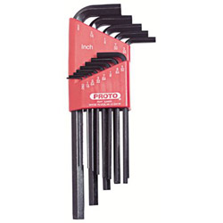 Proto Long Hex Key Sets, 13 Pc., Hex Tip, Inch