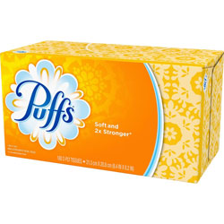 Puffs Basic Facial Tissue - 1 Ply - 8.50 in x 8.40 in - White - Strong, Soft - For Face - 180 Per Box - 24 / Carton