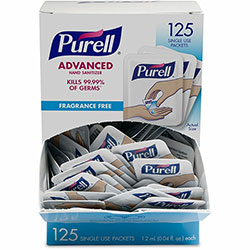 Purell Advanced Hand Sanitizer Gel, Kill Germs, Hand, Clear, Durable, 125 Pack