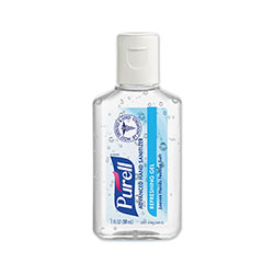 Purell Advanced Hand Sanitizer, 1 oz Flip Cap Bottle, Clean, 72/Carton
