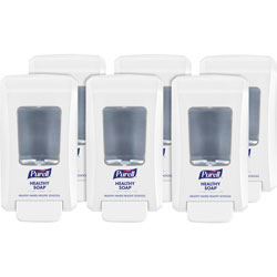 Purell School Healthy Soap FMX-20 Dispenser, Manual, 2.11 quart Capacity, Site Window, Locking Mechanism, Durable, Wall Mountable, Rugged, White, 6/Carton
