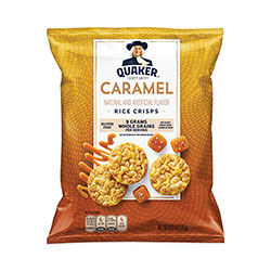 Quaker Foods Rice Crisps, Caramel, 0.67 oz Bag, 60 Bags/Box