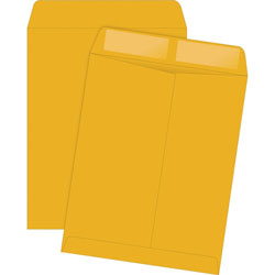 Quality Park Catalog Envelope, #14 1/2, Cheese Blade Flap, Gummed Closure, 11.5 x 14.5, Brown Kraft, 250/Box