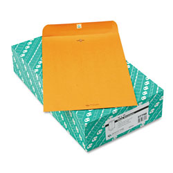 Quality Park Clasp Envelope, #15, Cheese Blade Flap, Clasp/Gummed Closure, 10 x 15, Brown Kraft, 100/Box