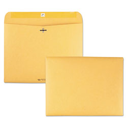 Quality Park Redi-File Clasp Envelope, #90, Cheese Blade Flap, Clasp/Gummed Closure, 9 x 12, Brown Kraft, 100/Box