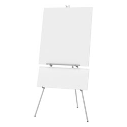 Quartet® Aluminum Heavy-Duty Display Easel, 38 in to 66 in High, Aluminum, Silver