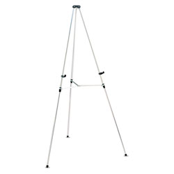 Quartet® Lightweight Telescoping Tripod Easel, 38 in to 66 in High, Aluminum, Silver