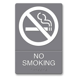 Quartet® "No Smoking" ADA Sign, 6w x 9h"