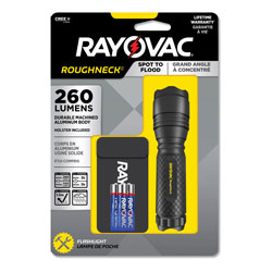 Rayovac LED Aluminum Flashlight, 3 AAA Batteries (Included), Black