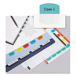 Redi-Tag/B. Thomas Enterprises Laser Printable Index Tabs, 1/5-Cut Tabs, Assorted Colors, 1.13 in Wide, 100/Pack