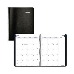 Rediform Academic Monthly Planner, 11 x 8.5, Black Cover, 14-Month (July to Aug): 2023 to 2024