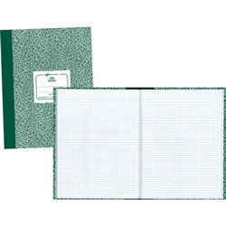 Rediform Composition Lab Notebook, Quadrille Rule, Green Cover, (60) 10.13 x 7.88 Sheets