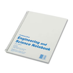 Rediform Engineering and Science Notebook, Quadrille Rule (10 sq/in), White Cover, (60) 11 x 8.5 Sheets
