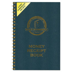 Rediform Gold Standard Money Receipt Book, Two-Part Carbonless, 7 x 2.75, 4 Forms/Sheet, 300 Forms Total