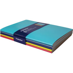 Rediform Notebooks, Soft Cover, 64 Pages, 8-1/2 inX11 in , 5/Pk, Ast