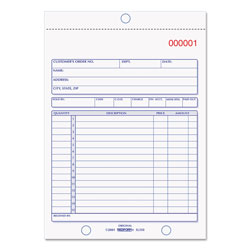 Rediform Sales Book, 15 Lines, Three-Part Carbonless, 5.5 x 7.88, 50 Forms Total