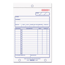 Rediform Sales Book, 12 Lines, Two-Part Carbonless, 4.25 x 6.38, 50 Forms Total