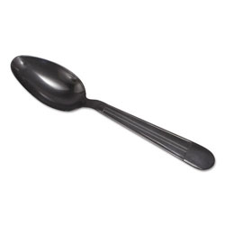 ReStockIt Heavy Weight Polystyrene Teaspoon - Black, 6.13 in, 1000 per Case