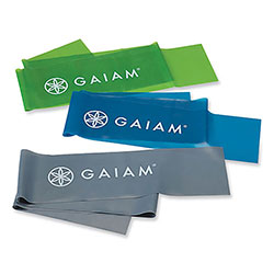 Restore by GAIAM® Strength and Flexibility Kit, Light/Medium/Heavy Resistance Bands, 60 in Long