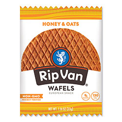 Rip Van® Wafels - Single Serve, Honey and Oats, 1.16 oz Pack, 12/Box