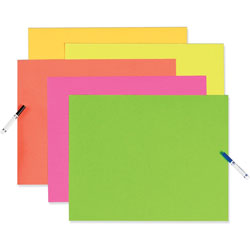 Riverside Paper Assorted Neon Color Poster Board, 22" x 28"