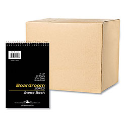 Roaring Spring Paper Boardroom Series Steno Pad, Gregg Rule, Brown Cover, 80 White 6 x 9 Sheets, 72 Pads/Carton