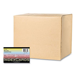 Roaring Spring Paper Colored Index Cards, 3 x 5, Assorted Colors, 100/Pack, 36 Packs/Carton