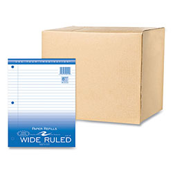 Roaring Spring Paper Loose Leaf Paper, 8 x 10.5, 3-Hole Punched, Wide Rule, White, 100 Sheets/Pack, 48 Packs/Carton