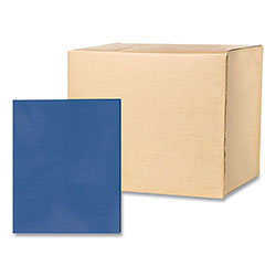 Roaring Spring Paper Pocket Folder, 0.5 in Capacity, 11 x 8.5, Dark Blue, 25/Box, 10 Boxes/Carton