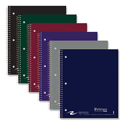 Roaring Spring Paper Subject Wirebound Notebook, 1-Subject, Medium/College Rule, Asst Cover, (80) 11 x 9 Sheets, 24/Carton