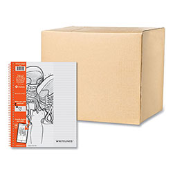 Roaring Spring Paper Whitelines Notebook, Medium/College Rule, Gray/Orange Cover, (70) 8.5 x 11 Sheets, 12/Carton