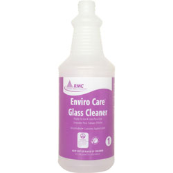 Rochester Midland Glass Cleaner Spray Bottle, 1 Qt, 48/CT, Clear Frosted