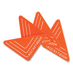 Rocketbook Beacons Smart Stickers for Whiteboards, 2.5 in Triangles, Orange, 4/Pack