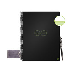 Rocketbook Core Smart Notebook, Medium/College Rule, Black Cover, 11 x 8.5, 16 Sheets